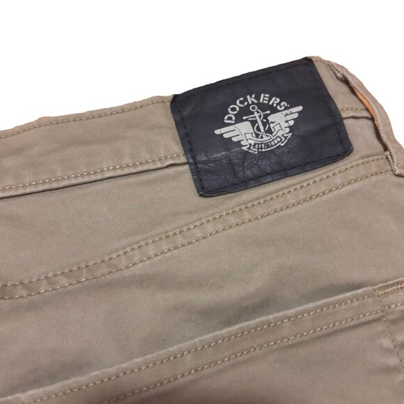 Dockers Trousers Pants Men's Straight Fit Casual Khaki Tan Beige Size W36/L30 - Picture 9 of 9